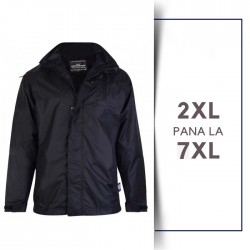 Geaca Impermeabila Negru - Black rain jacket - 2XL 3XL 4XL 5XL 6XL 7XL