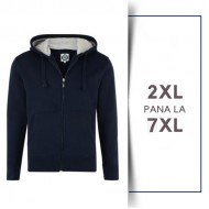 Hanorac Fleece Bleumarin - HANORAC FLEECE ZIP THRU NAVY - 2XL 3XL 4XL 5XL 6XL 7XL