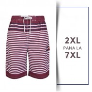 Stripe Swim Shorts Wine