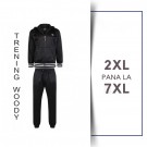 Trening Woody Negru - Trening Woody Black - 2XL 3XL 4XL 5XL 6XL 7XL