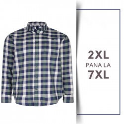 Camasa cu Maneca Lunga din bumbac Verde - CAMASA ML GREEN SHIRT - 2XL 3XL 4XL 5XL 6XL 7XL