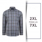 Camasa cu Maneca Lunga Flannel din bumbac - CAMASA ML FLANNEL SHIRT - 2XL 3XL 4XL 5XL 6XL 7XL