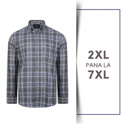 Camasa cu Maneca Lunga Flannel din bumbac - CAMASA ML FLANNEL SHIRT - 2XL 3XL 4XL 5XL 6XL 7XL