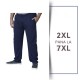 Pantaloni de trening din bumbac Navy - PANTALONI DE TRENING RORY Navy - 2XL 3XL 4XL 5XL 6XL 7XL