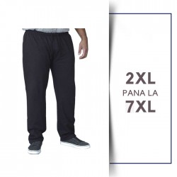 Pantaloni de trening din bumbac Negru - PANTALONI DE TRENING RORY Black - 2XL 3XL 4XL 5XL 6XL 7XL-8XL