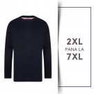 Bluza cu Maneca Lunga din bumbac Navy - BLUZA V-NECK NAVY - 2XL 3XL 4XL 5XL 6XL 7XL Bluza cu Maneca Lunga din bumbac Navy - BLUZA V-NECK NAVY - 2XL 3XL 4XL 5XL 6XL 7XL