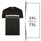 Tricou din bumbac Printed Tee Negru - T-SHIRT PRINTED TEE BLACK - 2XL 3XL 4XL 5XL 6XL 7XL