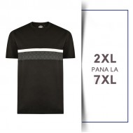 Tricou din bumbac Printed Tee Negru - T-SHIRT PRINTED TEE BLACK - 2XL 3XL 4XL 5XL 6XL 7XL