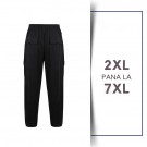 Pantaloni de Trening Cargo din bumbac Negru - PANTALONI TRENING CARGO BLACK - 2XL 3XL 4XL 5XL 6XL 7XL