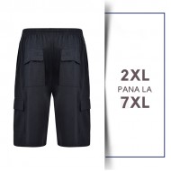 Bermude Cargo Negru - BERMUDE CARGO SHORTS BLACK - 2XL 3XL 4XL 5XL 6XL 7XL