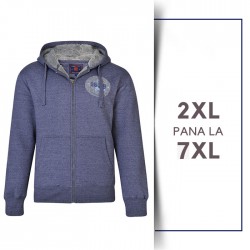 Hanorac cu Gluga Bronx din bumbac Gri - HANORAC BRONX - 2XL 3XL 4XL 5XL 6XL 7XL