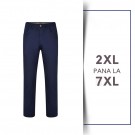 Pantaloni Flexi Pants din bumbac Bleumarin - FLEXI PANTS –NAVY - 2XL 3XL 4XL 5XL 6XL 7XL