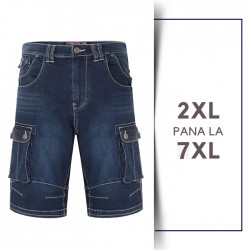 Bermude blugi cargo- IVAN DARK USED - 2XL 3XL 4XL 5XL 6XL 7XL Bermude blugi cargo- IVAN DARK USED - 2XL 3XL 4XL 5XL 6XL 7XL