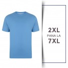 Tricou din bumbac PLAIN  bleu pudra - T-SHIRT PLAIN BLEU PUDRA - 2XL 3XL 4XL 5XL 6XL 7XL