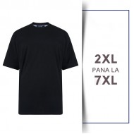 Tricou din bumbac PLAIN  NEGRU - T-SHIRT PLAIN BLACK
