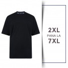 Tricou din bumbac PLAIN  NEGRU - T-SHIRT PLAIN BLACK - 2XL 3XL 4XL 5XL 6XL 7XL