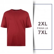 Tricou din bumbac PLAIN  ROSU - T-SHIRT PLAIN WINE