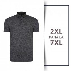 TRICOU POLO DIN BUMBAC  – POLO  SMART BLACK- 2XL 3XL 4XL 5XL 6XL 7XL
