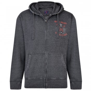 Hanorac cu Gluga Rebel din bumbac Gri - HANORAC REBEL CHARCOAL - 2XL 3XL 4XL 5XL 6XL 7XL