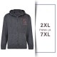 Hanorac cu Gluga Rebel din bumbac Gri - HANORAC REBEL CHARCOAL - 2XL 3XL 4XL 5XL 6XL 7XL