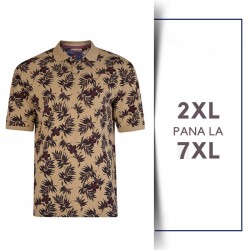 TRICOU POLO DIN BUMBAC FLORAL STONE – POLO FLORAL STONE - 2XL 3XL 4XL 5XL 6XL 7XL