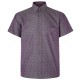 Camasa cu Maneca Scurta Dobby Weave Grapefruit  - DOBBY WEAVE SHIRT GRAPE  - 2XL 3XL 4XL 5XL 6XL 7XL