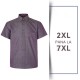 Camasa cu Maneca Scurta Dobby Weave Grapefruit  - DOBBY WEAVE SHIRT GRAPE  - 2XL 3XL 4XL 5XL 6XL 7XL