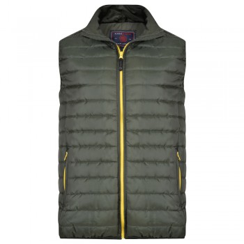 VESTA MATLASATA QUILTED GILET KAKI