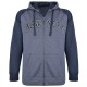 Hanorac cu Gluga New York din bumbac si poly  Bleu- Gri - HANORAC NEW YORK - 2XL 3XL 4XL 5XL  