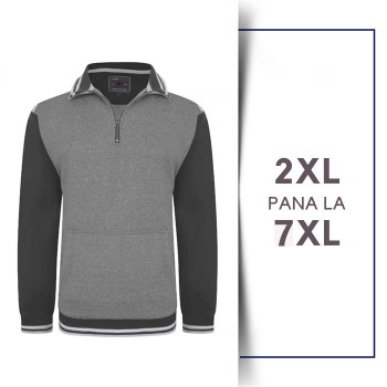 Bluza cu Maneca Lunga –PANELLED  - neagra - 2XL 3XL 4XL 5XL 6XL 7XL