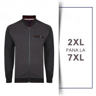 Pulover TRACK gri  - 2XL 3XL 4XL 5XL 6XL 7XL