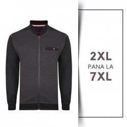 Pulover TRACK gri  - 2XL 3XL 4XL 5XL 6XL 7XL