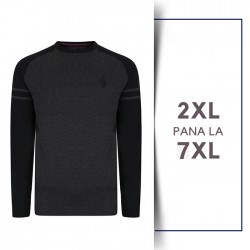 Bluza cu Maneca Lunga din bumbac 100%–RAGLAN  - neagra - 2XL 3XL 4XL 5XL 6XL 7XL