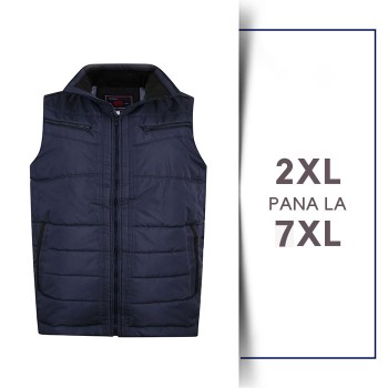 VESTA MATLASATA QUILTED BIKER GILET BLEUMARIN 2XL 3XL 4XL 5XL 6XL  