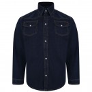 Camasa de blugi indigo din bumbac -  1XL-2XL 3XL 4XL 5XL 