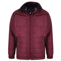 GEACA QUILTED BIKER BURGUNDY  DIN POLYESTER - 2XL, 3XL, 4XL, 5XL, 6XL, 7XL