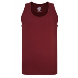 Maiou Vest simplu din bumbac Burgundy - MAIOU VEST BURGUNDY - 2XL 3XL 4XL 5XL 6XL 7XL