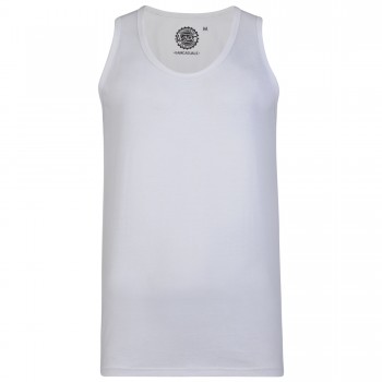 Maiou Vest simplu din bumbac Alb - MAIOU VEST ALB - 2XL 3XL 4XL 5XL 6XL 7XL