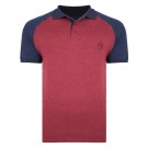 TRICOU POLO DIN BUMBAC BURGUNDY  – POLO  RAGLAN MARL BURGUNDY 2XL 3XL 4XL 5XL 6XL 7XL