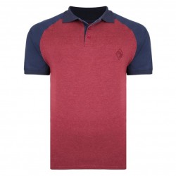 TRICOU POLO DIN BUMBAC BURGUNDY  – POLO  RAGLAN MARL BURGUNDY 2XL 3XL 4XL 5XL 6XL 7XL