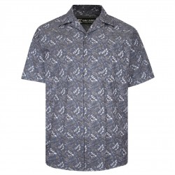 CAMASA CU MANECA SCURTA PREMIUM DIN BUMBAC SI POLY –HAWAII GRI  - 2XL 3XL 4XL 5XL 6XL 7XL