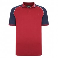TRICOU POLO DIN BUMBAC BURGUNDY  – POLO  RAGLAN TIPPED PIQUE BURGUNDY   2XL 3XL 4XL 5XL 6XL 7XL
