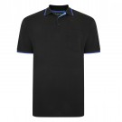 TRICOU POLO DIN BUMBAC NEGRU – POLO TIPPED BLACK - C - 2XL 3XL 4XL 5XL 6XL 7XL-8XL