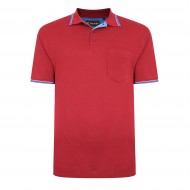 TRICOU POLO DIN BUMBAC GRENA – POLO TIPPED BURGUNDY - C - 2XL 3XL 4XL 5XL 6XL 7XL-8XL