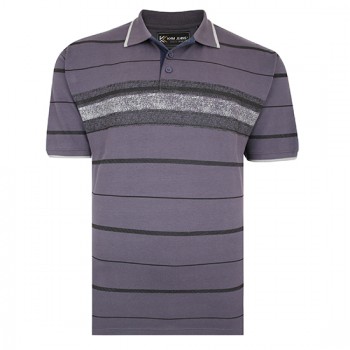 TRICOU POLO DIN BUMBAC GRI – POLO DISTRESSED CHARCOAL - 2XL 3XL 4XL 5XL 6XL 