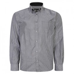 Camasa cu maneca lunga linii subtiri de culoare gri dintr-un mix de bumbac 55% si polyester 45% -  3XL 4XL 5XL 6XL