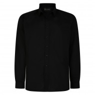 Camasa cu maneca lunga din bumbac 65% si polyester 35% CLASSIC OFFICE BLACK - 2XL 3XL 4XL 5XL 6XL