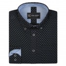 Camasa cu maneca lunga din bumbac 65% si polyester 35% DOBBY BLACK - 2XL 3XL 4XL 5XL 6XL-7XL