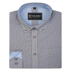 Camasa cu maneca lunga din bumbac 65% si polyester 35% DOBBY WHITE- 2XL 3XL 4XL 5XL 6XL