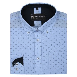 Camasa cu maneca lunga din bumbac 65% si polyester 35% DOBBY SKY BLUE- 2XL 3XL 4XL 5XL 6XL